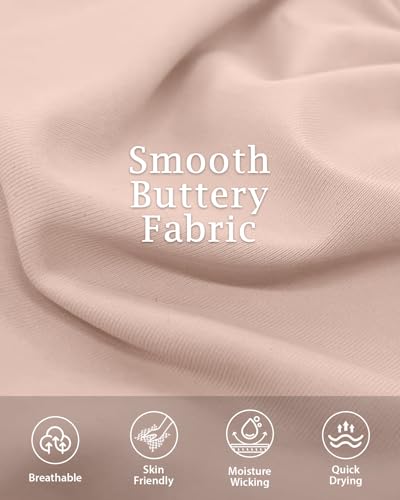 WOWENY Padded Bras for Women Non Wired Bralette Deep-V Plunge Triangle Seamless Ladies Sleep Bra Comfort Soft Beige M - Image 6