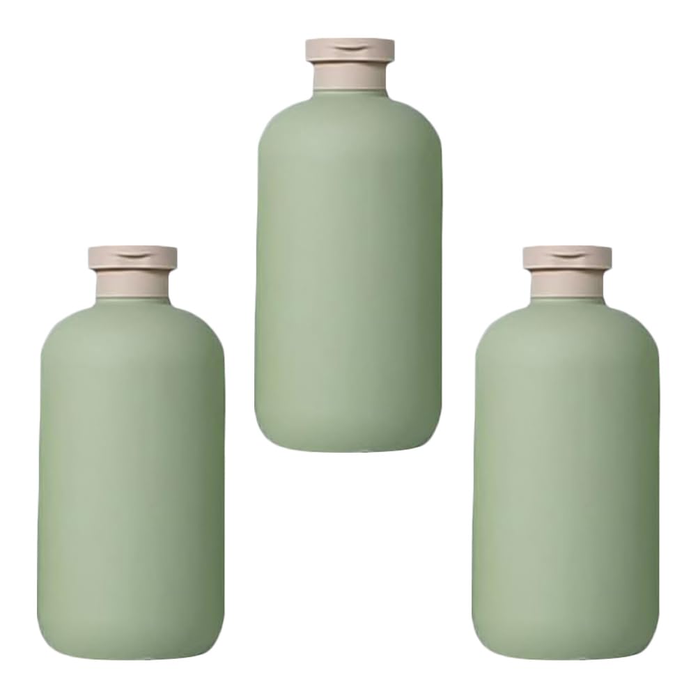 FRCOLOR 3 Stück Quetschflaschen Mit Klappdeckel 500 Ml Wiederverwendbare Und Nachfüllbare Reiseflaschen Kunststoff Für Cremes Lotion Shampoo Spülung