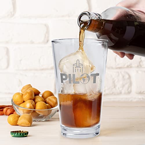 Bad Bananas Pilot Gifts For Men - 16 Oz Beer Pint Glass - Christmas Gifts For Men Pilot Gifts Ideas Aviation Gifts For Men Funny Aviation Gifts For Pilot Dad, Friend, Boss Or Coworker #TOP3