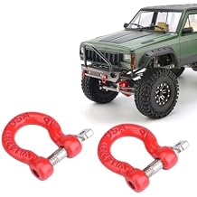 8PCS Metal Tow Shackle Assist Lock Catch for RC Climbing Crawler Car Axial SCX10 CC01 D90 D110 TF2 Heavy Duty Recovery Gear Off Road Vehicle Accessories