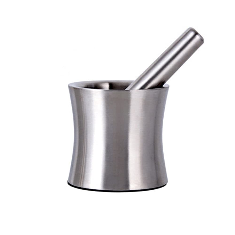 Stainless Steel Garlic Tamper Pot Dish Crusher Stone Mortar Crushing Auxiliary Food Grinder