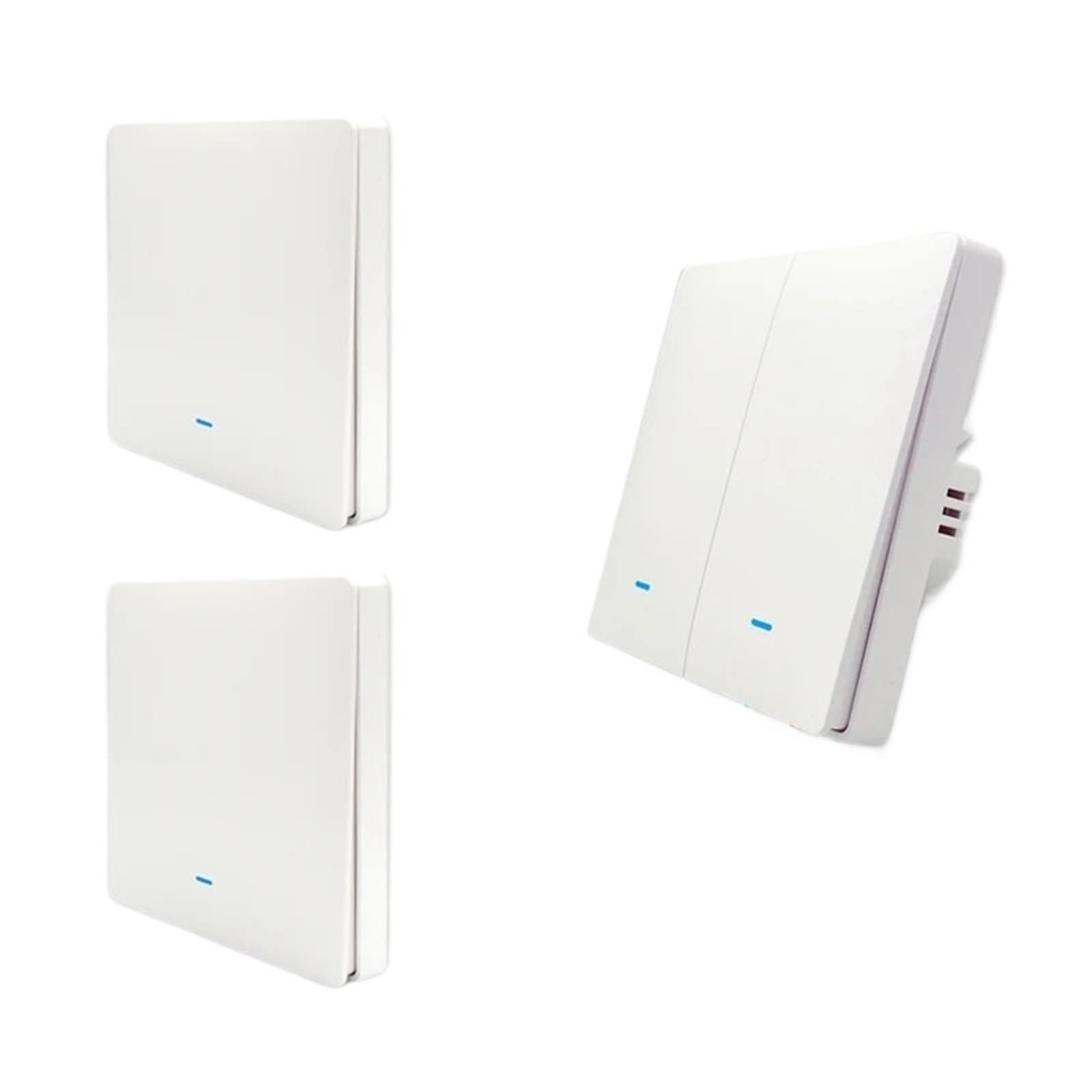 Interruptor de luz de pared RF433, sin transmisor inalámbrico neutro 1/2/3 pandillas(1 Gang Master Switch)