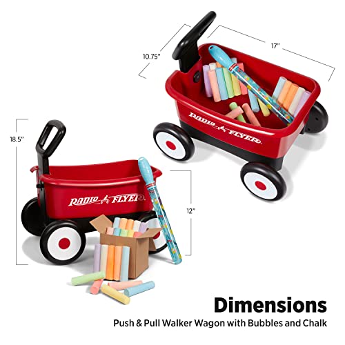 Radio Flyer Summertime Fun My 1St Wagon With Bubbles And Chalk Ages 3+, Red #TOP2
