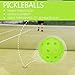 Spunspon 6 Pack Pickleball Balls, 40 Holes Outdoor Pickleballs, High Elasticity & Durable Pickle Balls for All Style Pickleball Paddles (Green)