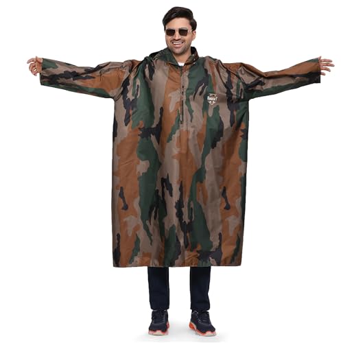 Image of Waterproof Full-Sleeve Rain Poncho for Outdoor Adventures | Easy Slip-On Design | Compact & Lightweight | Free Carry Case