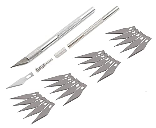 Image of Deziine�.Fx Detail Pen Knife with 20 Interchangeable Blades for Carving & Mat Cutter Cutting