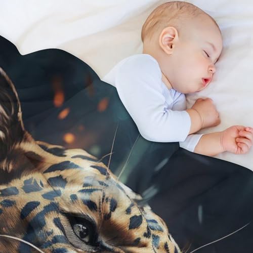 Manta de leopardo para sofá manta mullida que no pierde pelo 100x130 4