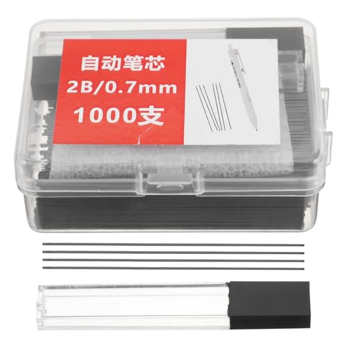 SUPVOX Recargas de Grafito 2b 0,7 Mm para Portaminas Mecánicas, 1000 Unidades, Barra Corta de 6 Cm de Resina Resistente la Rotura, Útiles Escolares y Dibujo Técnico