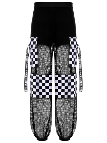 Girls Boys Mesh Sweatpants Kids Joggers with Elastic Waist & Pockets Breathable Pants