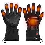 Beheizbare Handschuhe Herren Damen ,Elektrischer Touchscreen Wasserdichte Wiederaufladbarer 3200mAh ,3 Heizstufen, Motorradhandschuhe Winterhandschuhe Weihnachtsgeschenke für Skifahren Radfahren -M