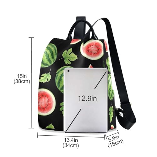 Sac à dos en tranches de pastèques feuilles vertes style décontracté