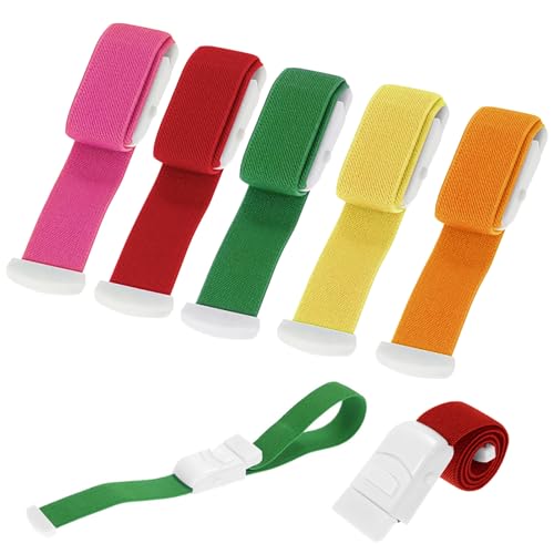 5Pcs Tourniquet with Buckle Adjustable Tourniquet Belt Quick to Release First Aid Torniquetes Medical First Aid Blood Stop Belt,Quick and Slow Release Outdoor Emergency Care for Adult Kid