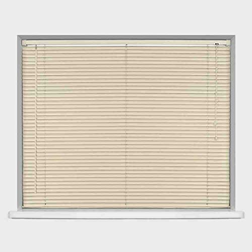 PVC Venetian Blind Blinds Easy Fit Curtains Trimmable Fittings Windows Treatment Shutters Twist Open Close (Ivory/Cream, 60x150)