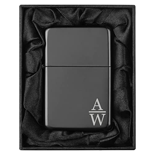 Encendedor personalizado grabado en caja negra miniatura 1
