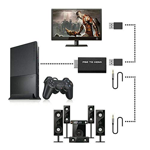 DragonPad para Sony 2 PS2 para cabo adaptador conversor HDMI HD preto