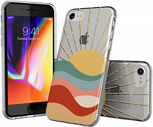 Casely Iphone Se (2020 & 2022), 8, 7, 6/6S Case | Here Comes The Sun | Cute Colorblock Sunset Case #TOP3