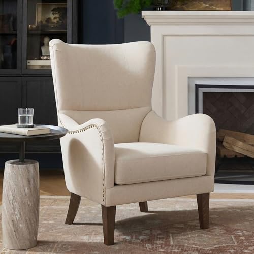 Christopher Knight Home Modern Wingback Accent Chair Beige
