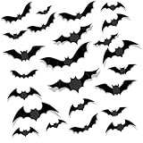 encavy 68Pcs Bats Wall Decor,Halloween Decorations 3D Bat Stickers,Halloween Decor Indoor Party Decorations,Realistic Bats for Indoor DIY Outdoor Bedroom Window Home Room Decals