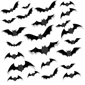 encavy 68Pcs Bats Wall Decor,Hallow...