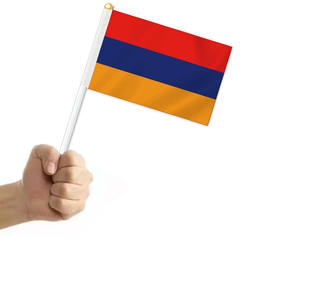 Lot de 25 drapeaux de l'Arménie Handheld, décor arménien tenu à la main, bannière de décoration à la main Arménie
