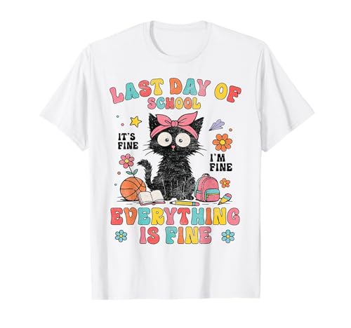 Funny Teacher I Survived Last Day of The School Year 2025 T-Shirt