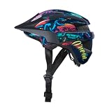 O'NEAL | Fahrrad-Helm | Kinder | Mountainbike Urban | Einhändiges Öffnen und Schließen, Größenverstellbar bis zu 56cm, Sicherheitsnorm EN1078 | Flare Youth Helmet Rex V.22 | Multi | OS (51-55cm)