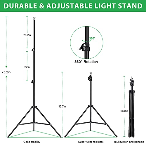 Hpusn Adjustable Backdrop Stand Kit 10Ft: Photo Video Studio For Wedding Party Stage Decoration, Background Support System Kit For Photography Studio With Clamp, Sand Bag, Carry Bag #TOP3