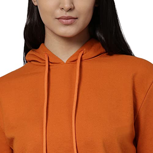 Image of HIGH Star Women's Fleece Solid Hooded Neck Sweatshirt