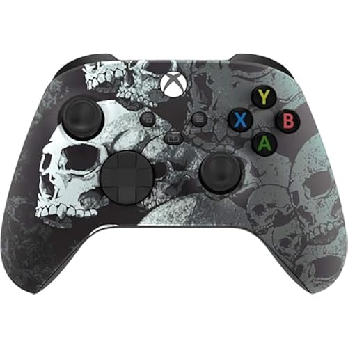 Custom Controllerzz Wireless Controller for Microsoft Xbox Series X/S & Xbox One - Custom Soft Touch Feel - Custom Xbox Series X/S Controller (X/S Black Skullz)