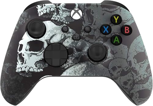 Image of Custom Controllerzz Wireless Controller for Microsoft Xbox Series X /S & Xbox One - Custom Soft Touch Feel - Custom Xbox Series X /S Controller (X /S Black Skullz)