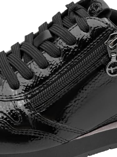 Tamaris Damen Sneaker Synthetik, schwarz, 40 EU – Ansicht 6