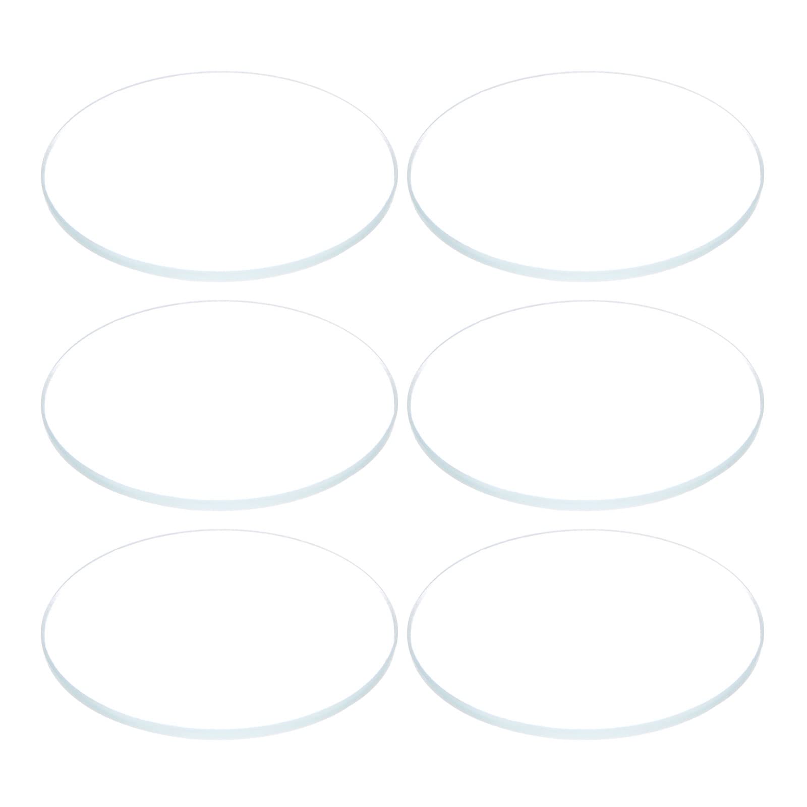 6 Verres De Montre Bombés 30,5 Mm - Verre Minéral Double Dôme - Épaisseur Bord 1,1 Mm - Pièce De Rechange