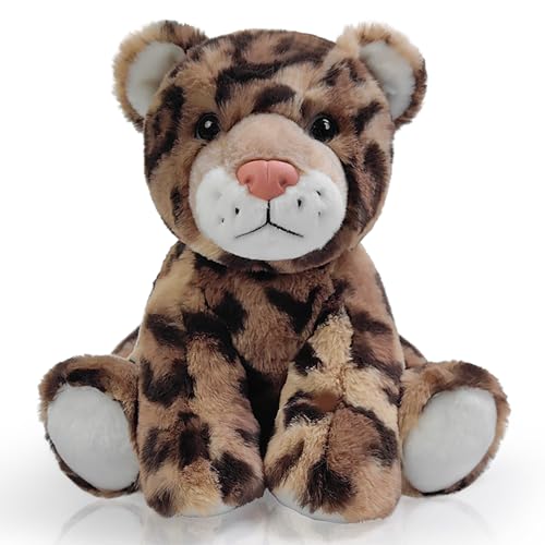 Hideekoog Leopard Stuffed Animal Toys, 8.5 Inch Soft and Cuddly Leopard Plush Animals Toy, Cute and Realistic Animals Gifts for Boys and Girls Toy for Toddlers 1-3