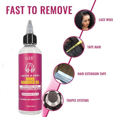 image for GZE Bond Remover Oil, Quick & Safe Formula with Meadowfoam Seed Oil - 