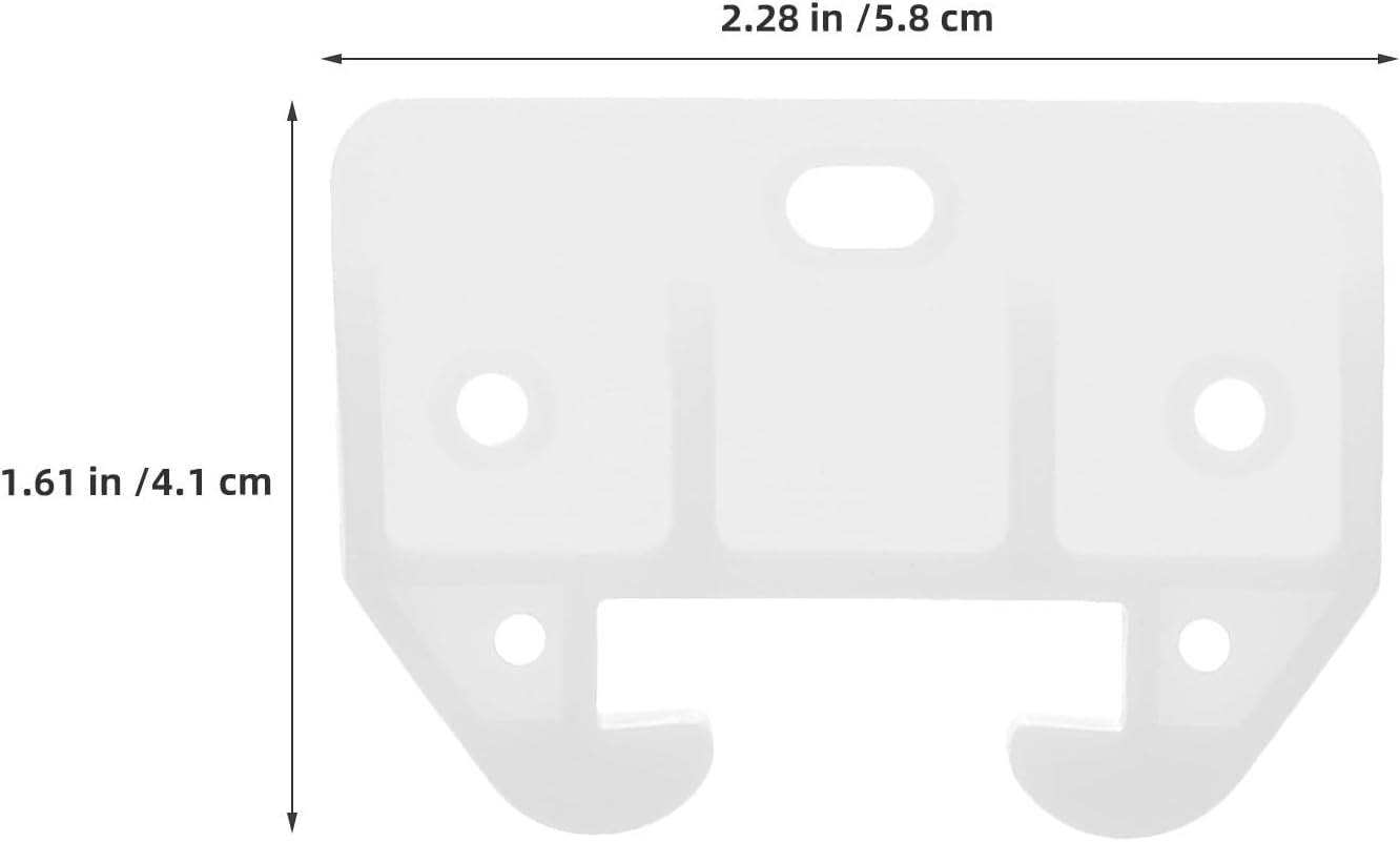 25Pcs Plastic Drawer Guide Rail Brackets, White Slide Replacement Parts