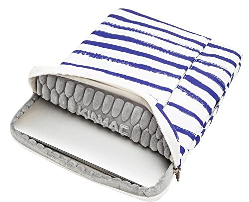 Kinmac Blue Navy Stripe 360° Protective Water Resistant Laptop Case Bag Sleeve With Handle For Surface Pro,Macbook Air/Pro 13",Macbook 12",Ipad Pro 12.9 And 12 Inch-13.3 Inch Laptop #TOP6