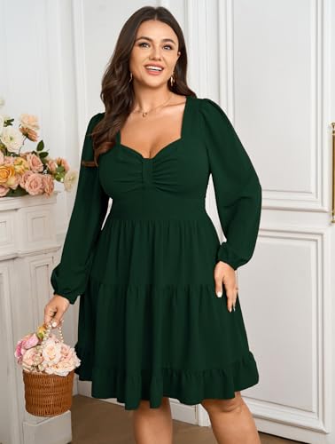 Image of SCOMCHIC Women's Plus Size Cocktail Mini Short Dress