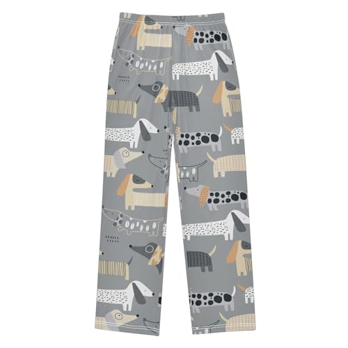 Boys' Pants Animal Cute Dachshund Dogs Long Bottoms Jogger Pants Elastic Waist Trousers with Pockets S-XL