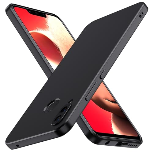 ivoler Negro Mate Funda para Huawei P Smart Plus 2018 con Protección de Cámara, Carcasa Protectora Antigolpes, Ultrafina Suave TPU Silicona Caso Delgada Anti-Choques Case