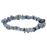 Lebensquelle Plus besonderes Splitterarmband | Handgefertigtes Elastisches Stretch Splitter Armband | Echter natürlicher Edelstein (Kyanit (Disthen))