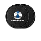ztpato 2 Stück Auto Getränkehalter Untersetzer, für DENZA DENZA D9 DENZA N7 DENZA N8 DENZA X Auto Untersetzer Anti-Rutsch Leder Untersetzer Auto Innere Zubehör,A-Black