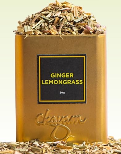Image of CHAYAM Ginger Lemongrass Infusion | 50g Loose Herbal Brew with Lemongrass, Ginger, Lemon Peel, Licorice & Spearmint | Digestion & Immunity Support | Caffeine-Free | 100% Natural | Premium Gift Tin
