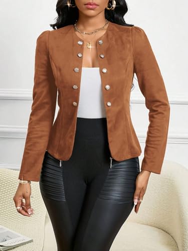 Chic Rust Brown Women's Jacket: Stylish Comfort for Every Season - Image 6