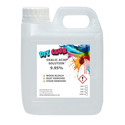 Oxalic Acid 9.95% Solution Rust and Stain Remover Hull GRP Cleaner Wood Bleacher (1000ml)