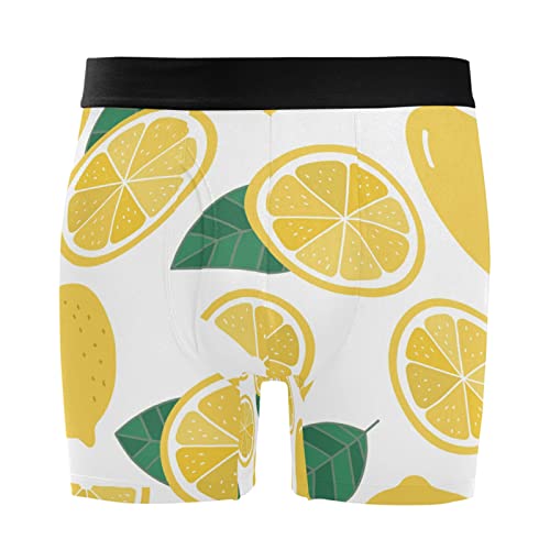 Bóxer para hombre Vnurnrn con estampado de limón y naranja pack de 2 calzoncillos de microfibra