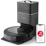roborock Q8 Max+ Saugroboter mit Absaugstation, DuoRoller-Bürste, 5500Pa Saugkraft, 2,5L Staubbeutel, 350mL Wassertank, Wischroboter PreciSense-LiDAR-Navigation (Schwarz)
