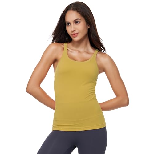 Image of sphinx cat Yoga Racerback Tank Top for Women with Built in Bra,Women's Padded Sports Bra Fitness Workout Running Shirts