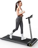 UREVO Under Desk Treadmill, Foldable Treadmill with APP, Folding Treadmill with Touch Screen, 2.5HP
