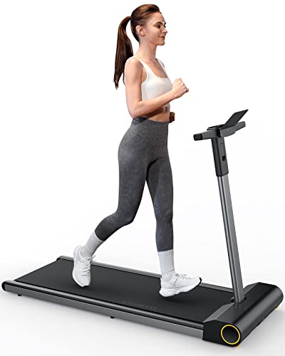 Urevo Under Desk Treadmill, Foldable Treadmill With App, Folding Treadmill With Touch Screen, 2.5Hp Walking Treadmill Under Desk, Walking Pad Treadmill For Office With Handrail #TOP11