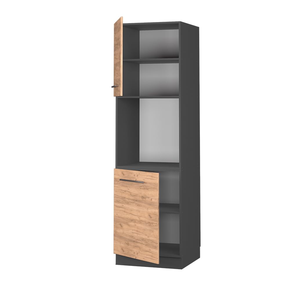 Vicco Herdumbauschrank Fame-Line, Goldkraft Eiche, 60 cm offen, zur Kombination mit weiteren Modulen der Fame-Line Serie